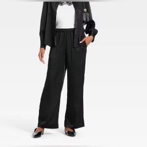 A New Day Women’s Stain Pull On Pants Elastic Waist Pockets Size Large